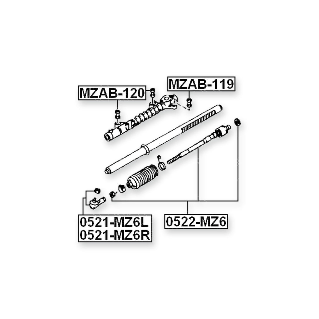 Mazda 6 Wagon Steering Rack Bushing