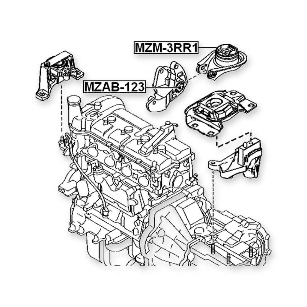 Mazda Axela Sedan & Sport Rear Engine Mount Bushing