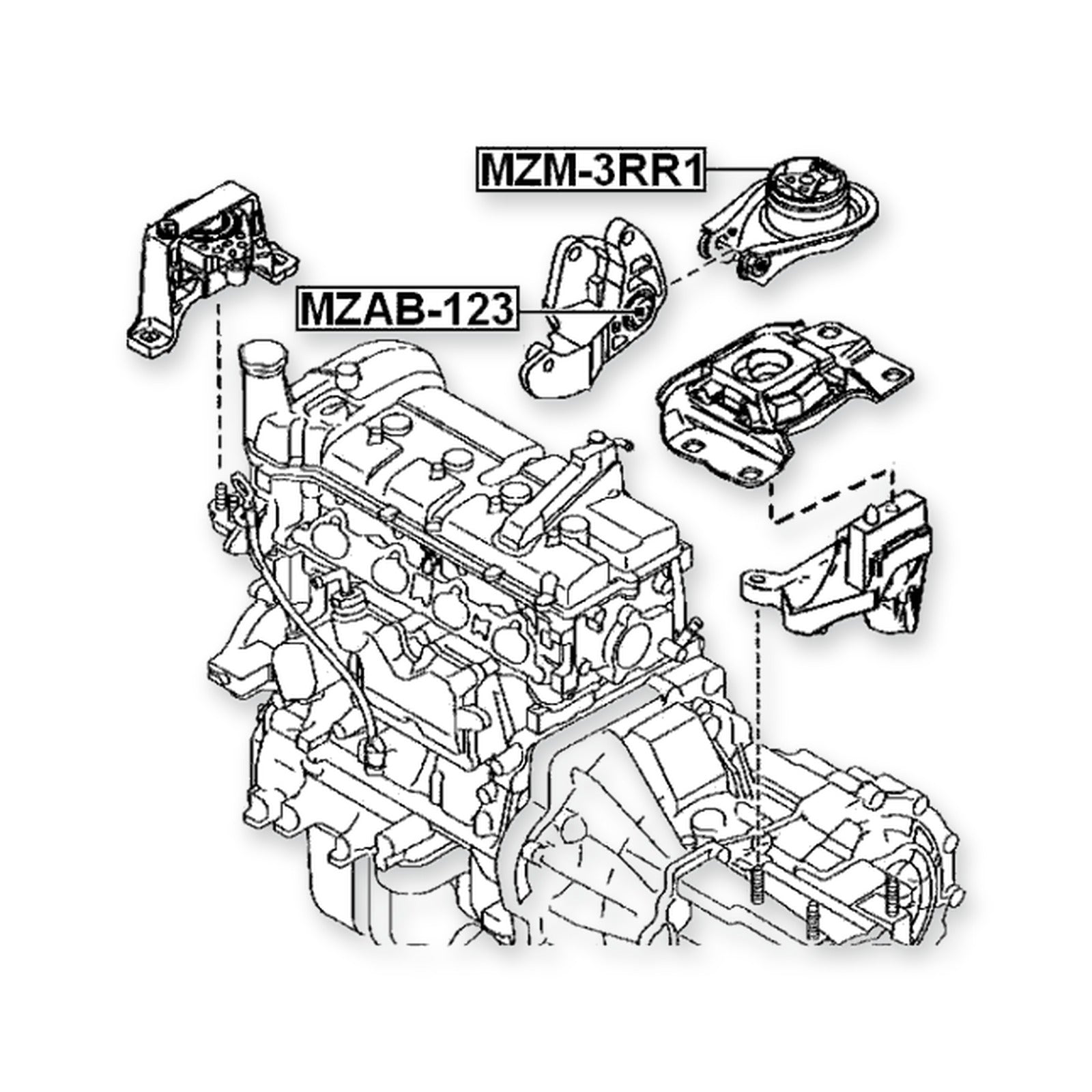 Mazda Axela Sedan & Sport Rear Engine Mount Bushing