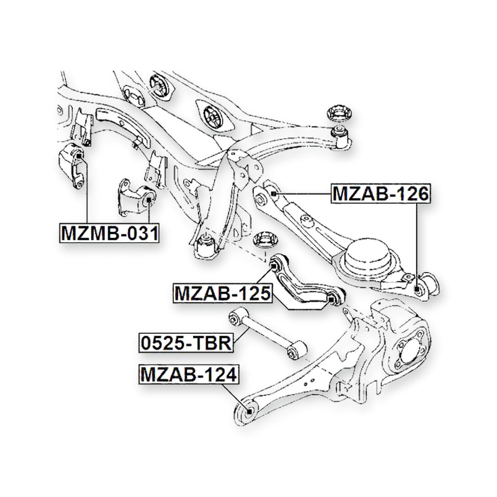 Ford Edge Front Bushing, Trailing Arm