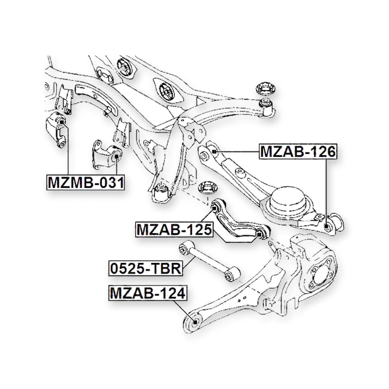 Lincoln Mkx Q1 Front Bushing, Trailing Arm