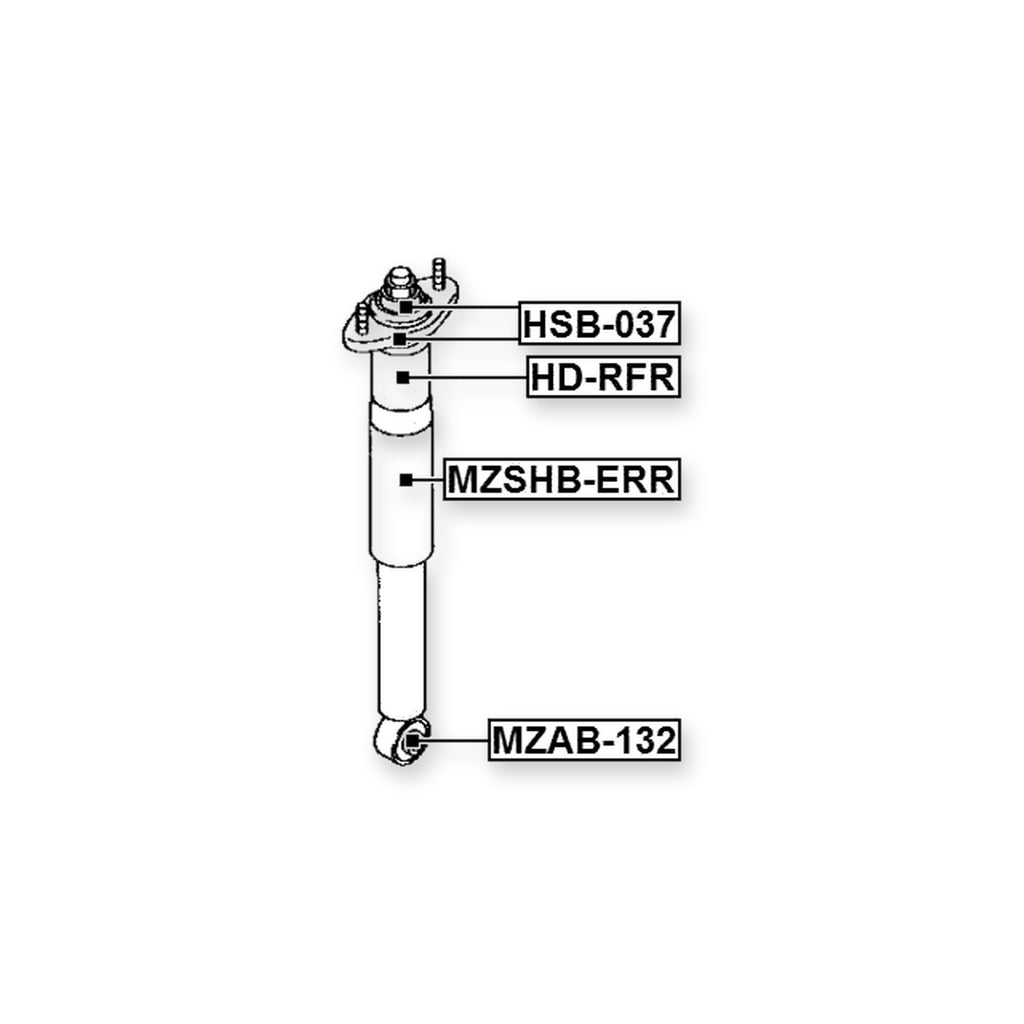 Mazda CX-7 Rear Bushing, Shock Absorber