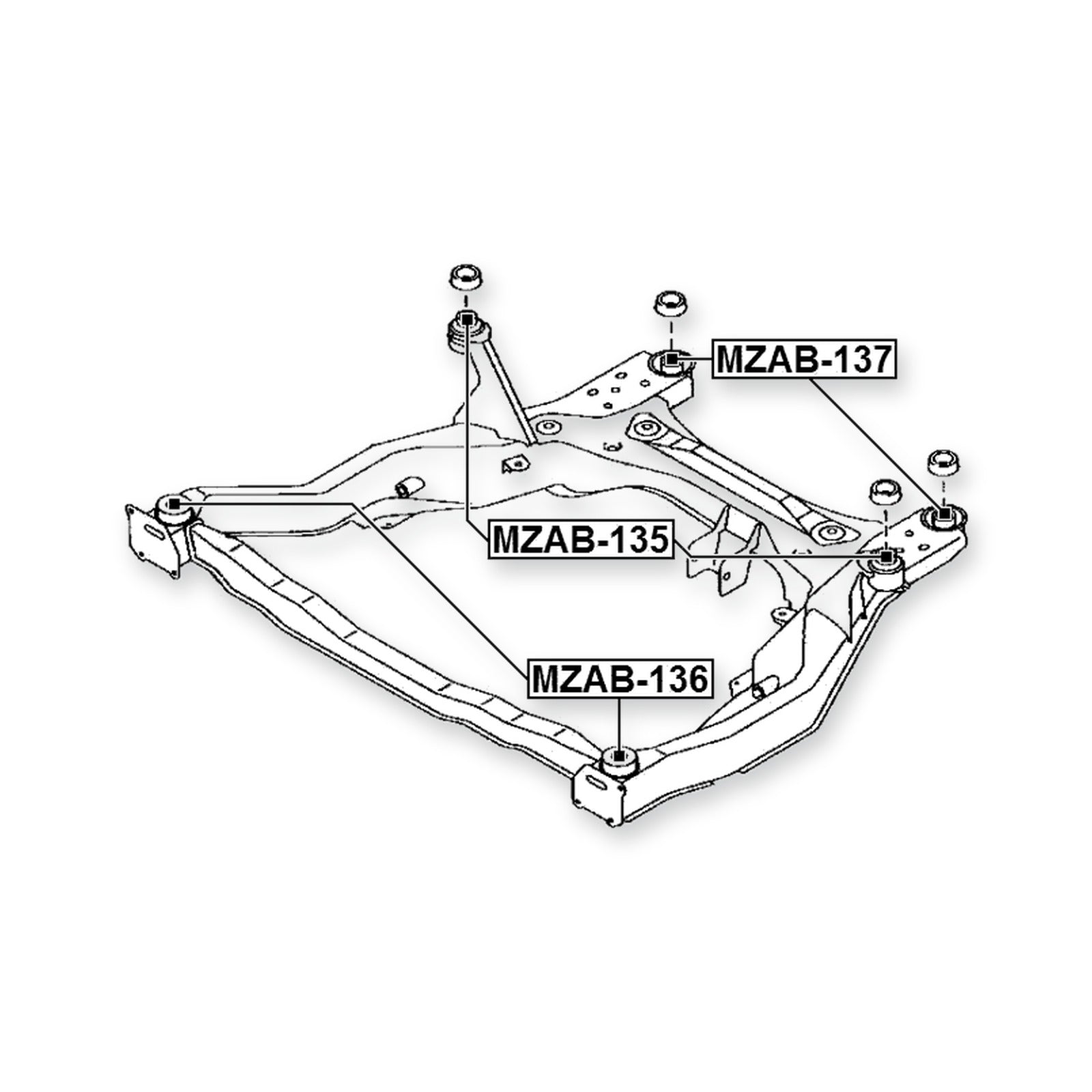 Mazda CX-7 Front Lower Subframe Bushing