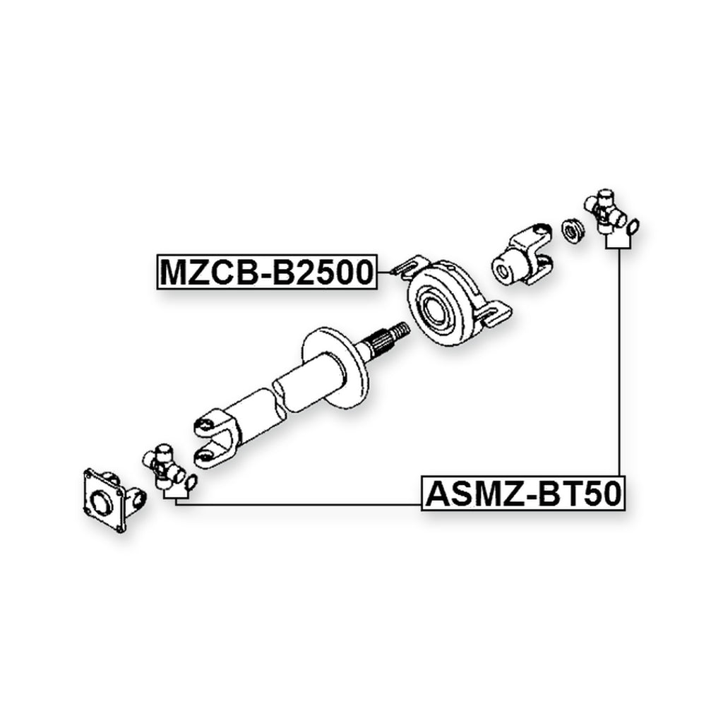 Mazda B2200 Un Drive Shaft Bearing
