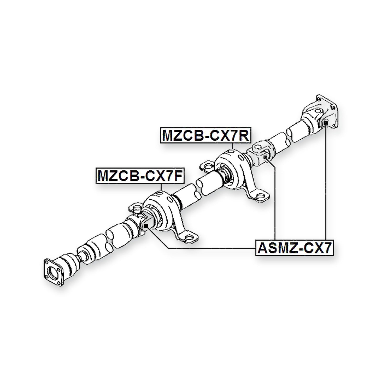 Mazda CX-7 Rear Drive Shaft Bearing