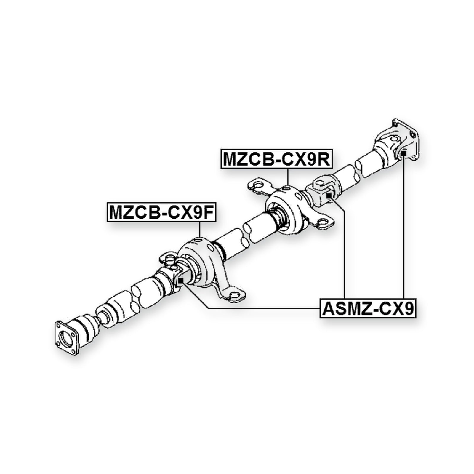 Lincoln Mkx Q1 Rear Drive Shaft Bearing