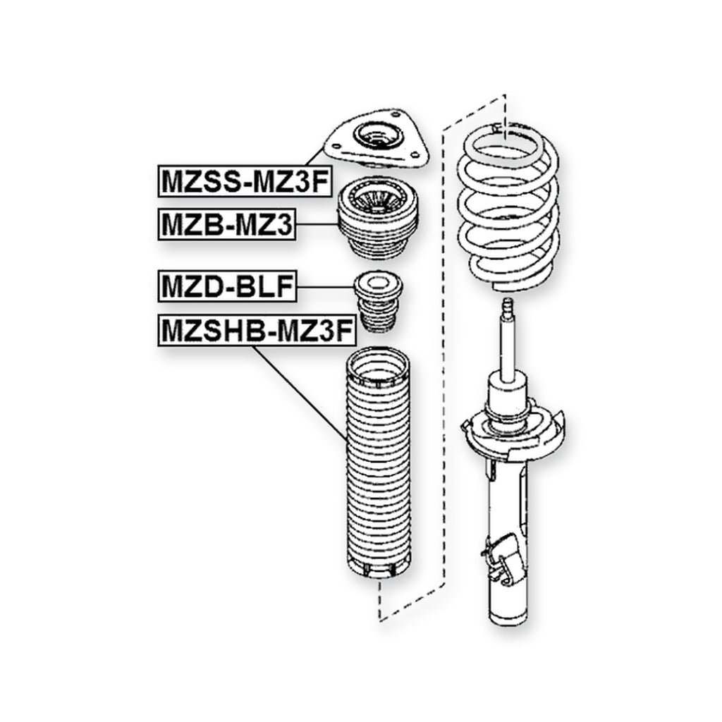 Mazda Axela Sedan & Sport Front Shock Absorber Jounce Bumper