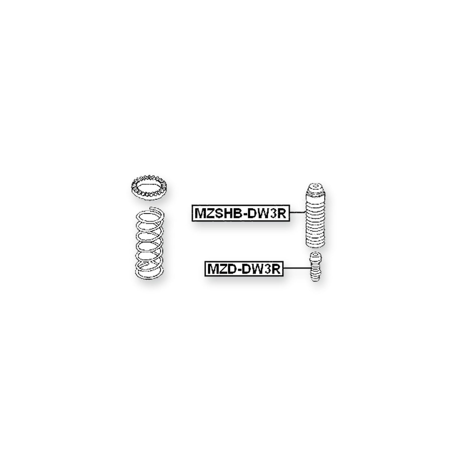 Mazda 121 Db Rear Shock Absorber Jounce Bumper