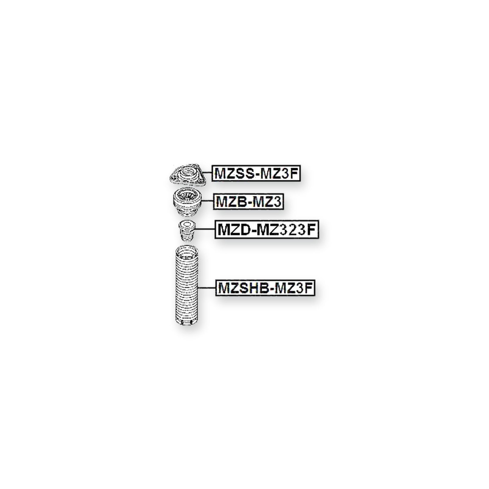 Mazda Axela Sedan & Sport Front Shock Absorber Jounce Bumper