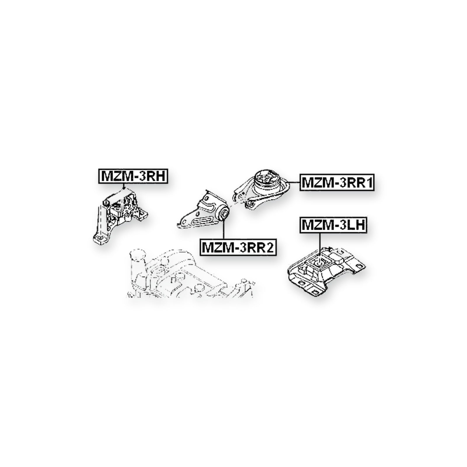 Mazda Axela Sedan & Sport Front Right Engine Mount (Hydro)