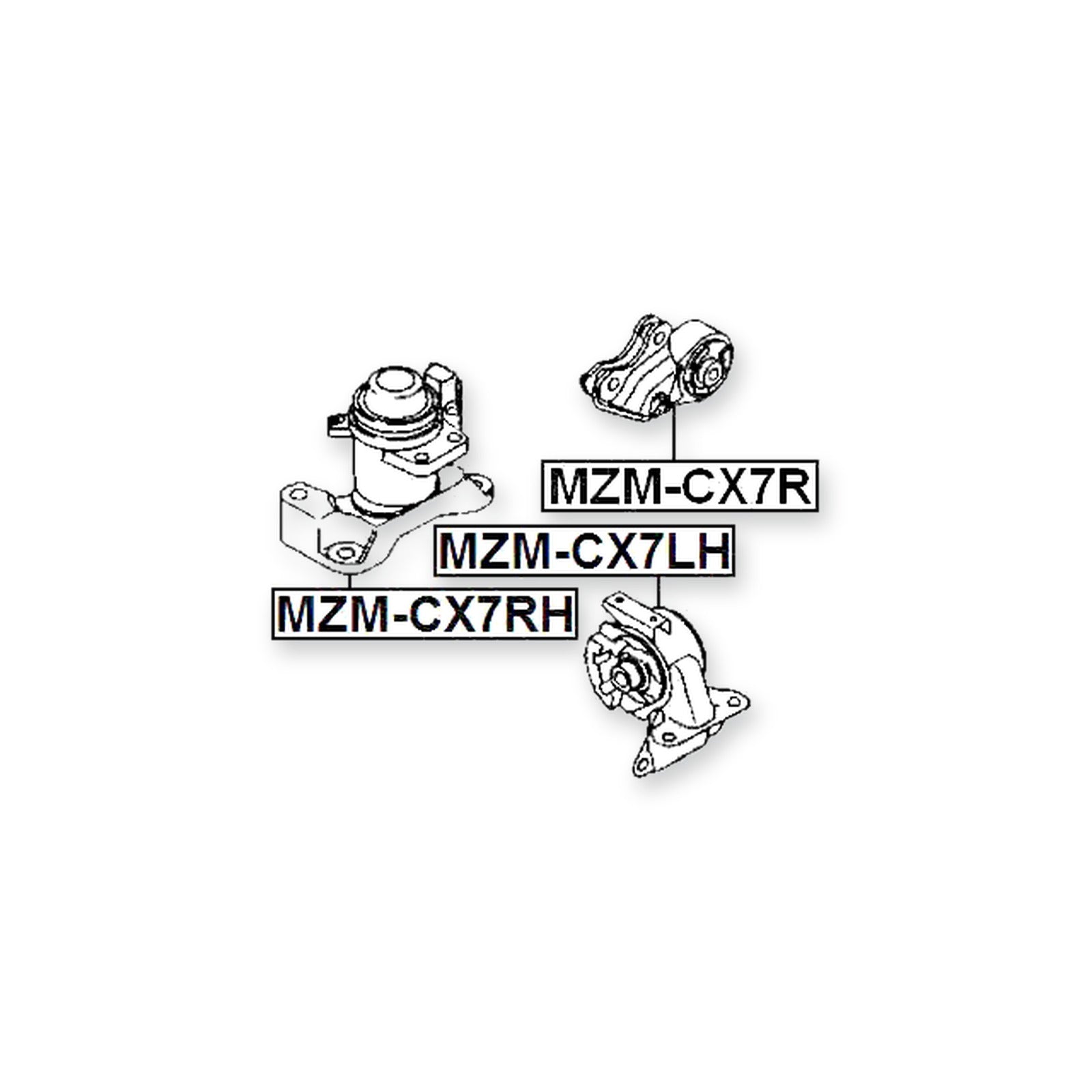 Mazda CX-7 Front Left Engine Mount