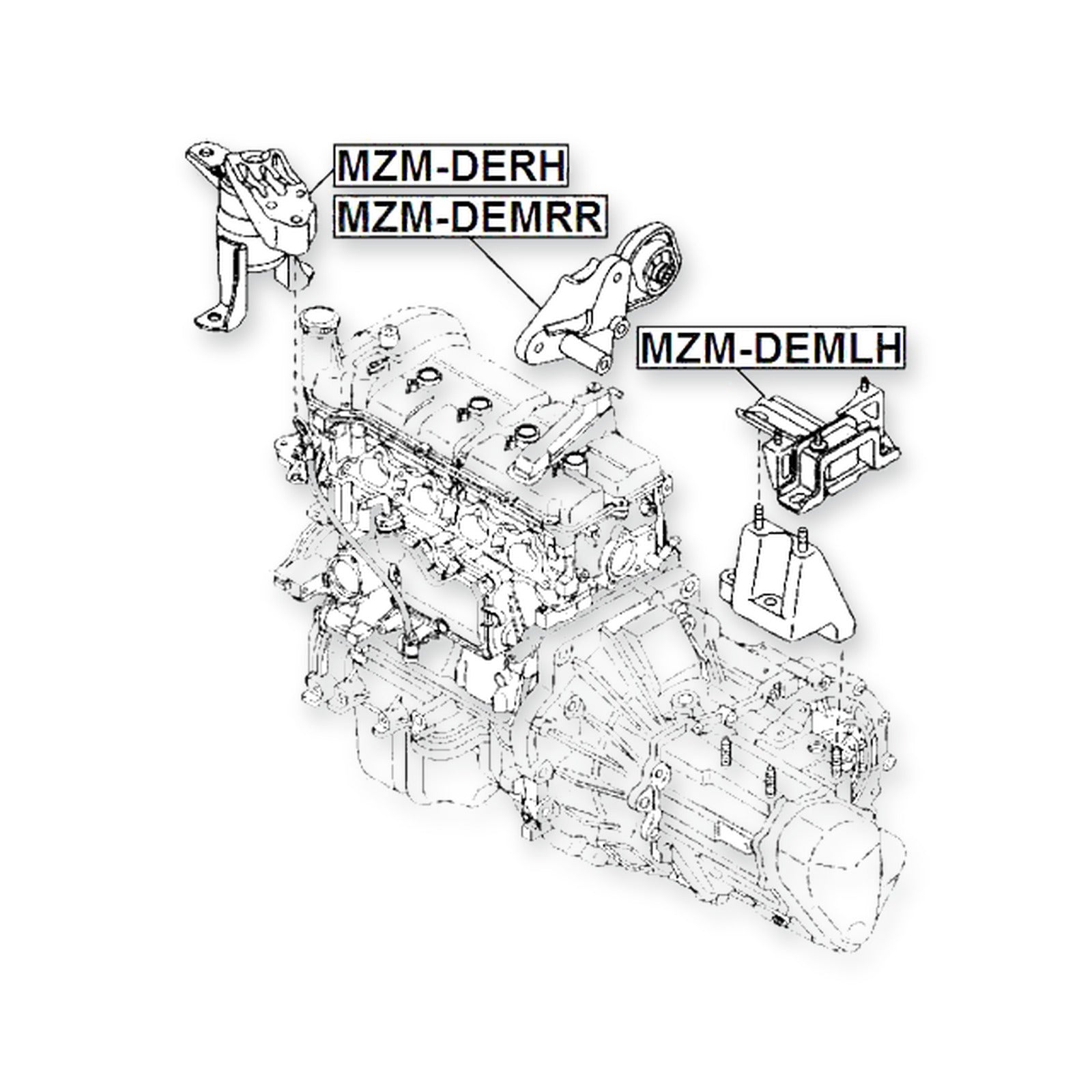 Mazda Demio Rear Engine Mount Mt