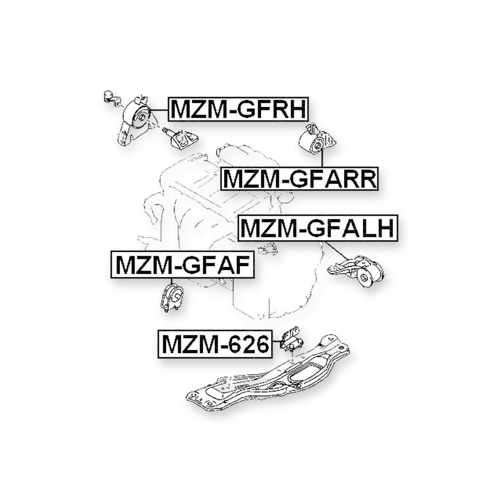 Mazda 626 Gf Rear Engine Mount At