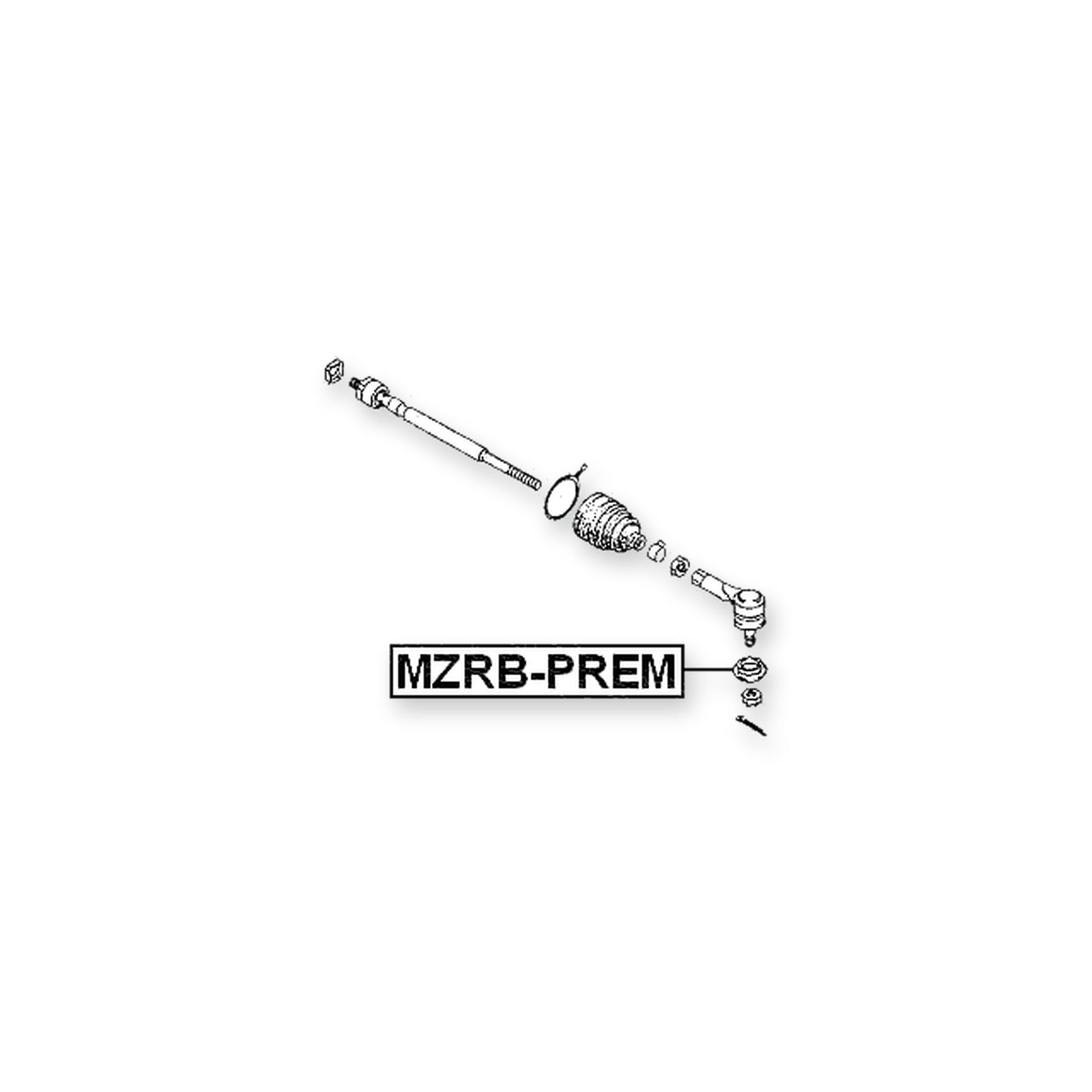Mazda 121 Db Front Tie Rod End Boot 31X27X14.5
