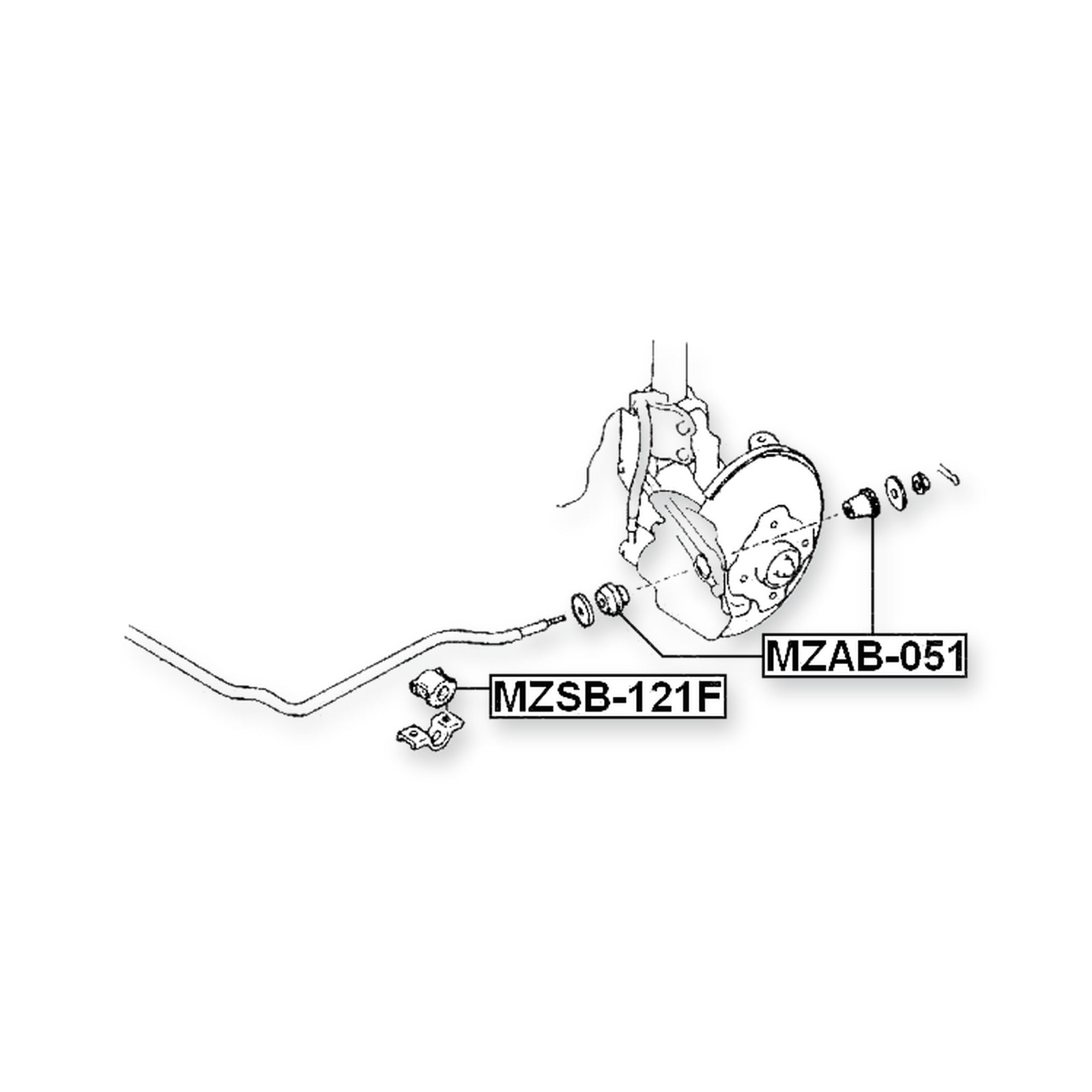 Mazda 121 Db Front Stabilizer Bar Bush D24