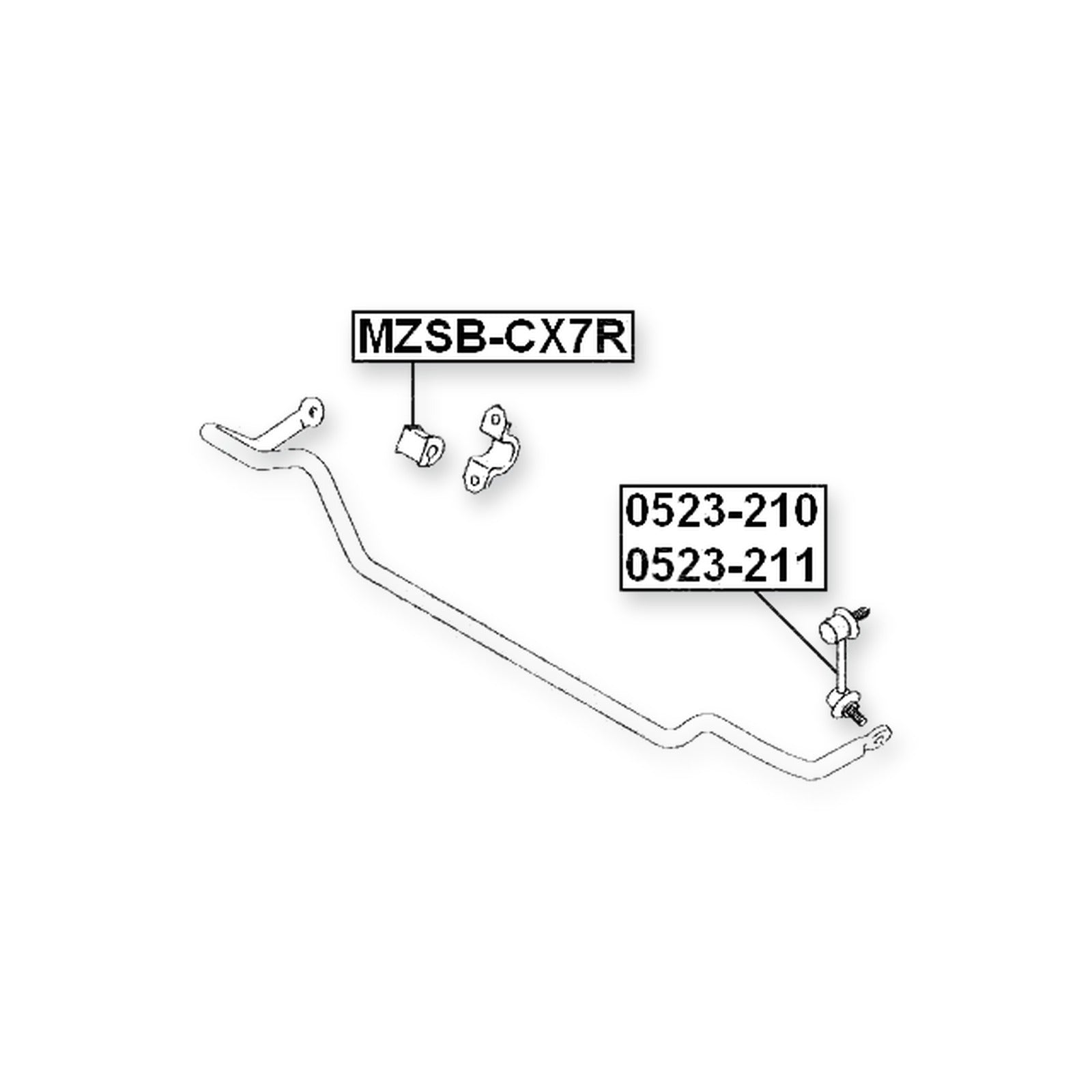 Mazda CX-7 Rear Stabilizer Bar Bush D18