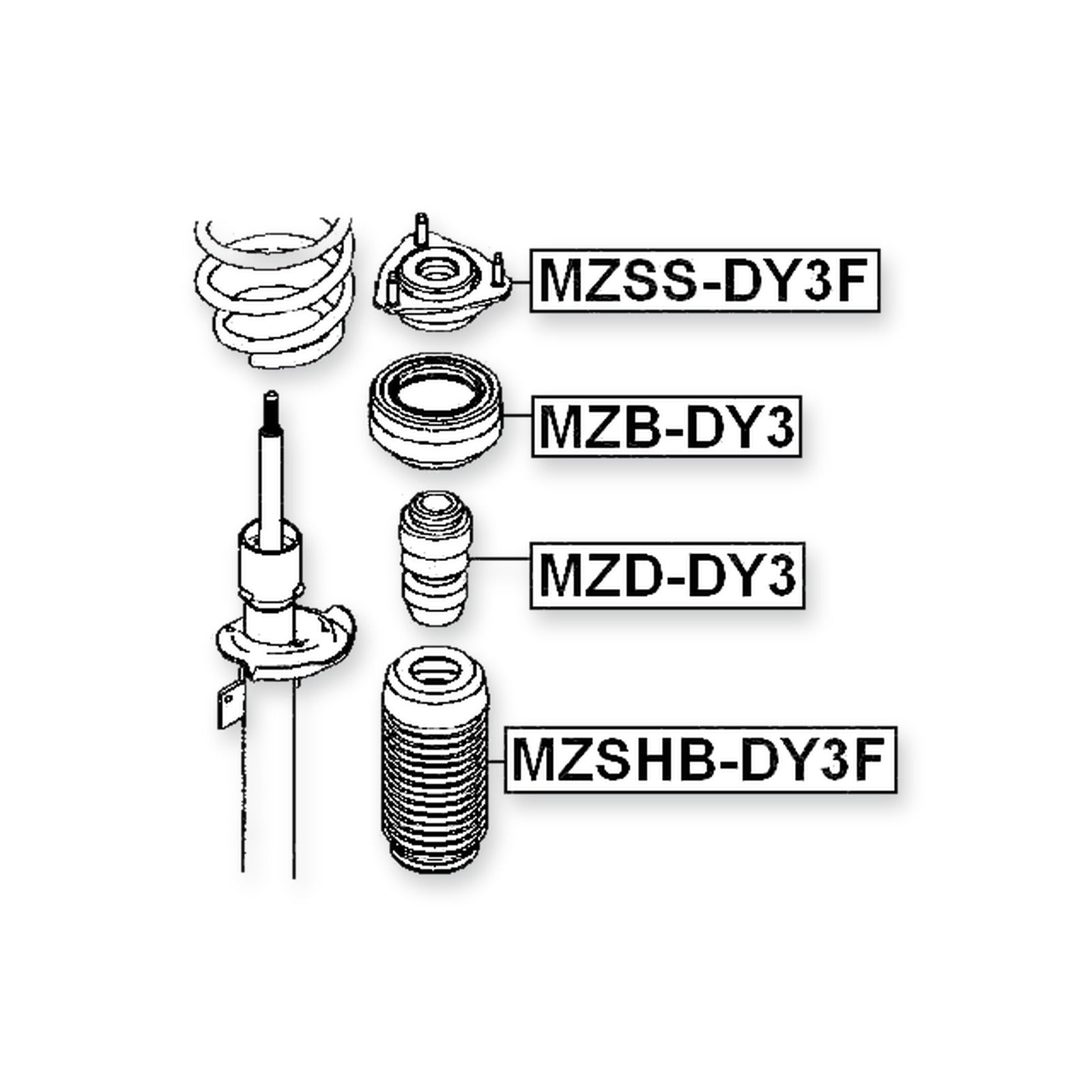 Ford Fiesta Front Shock Absorber Boot