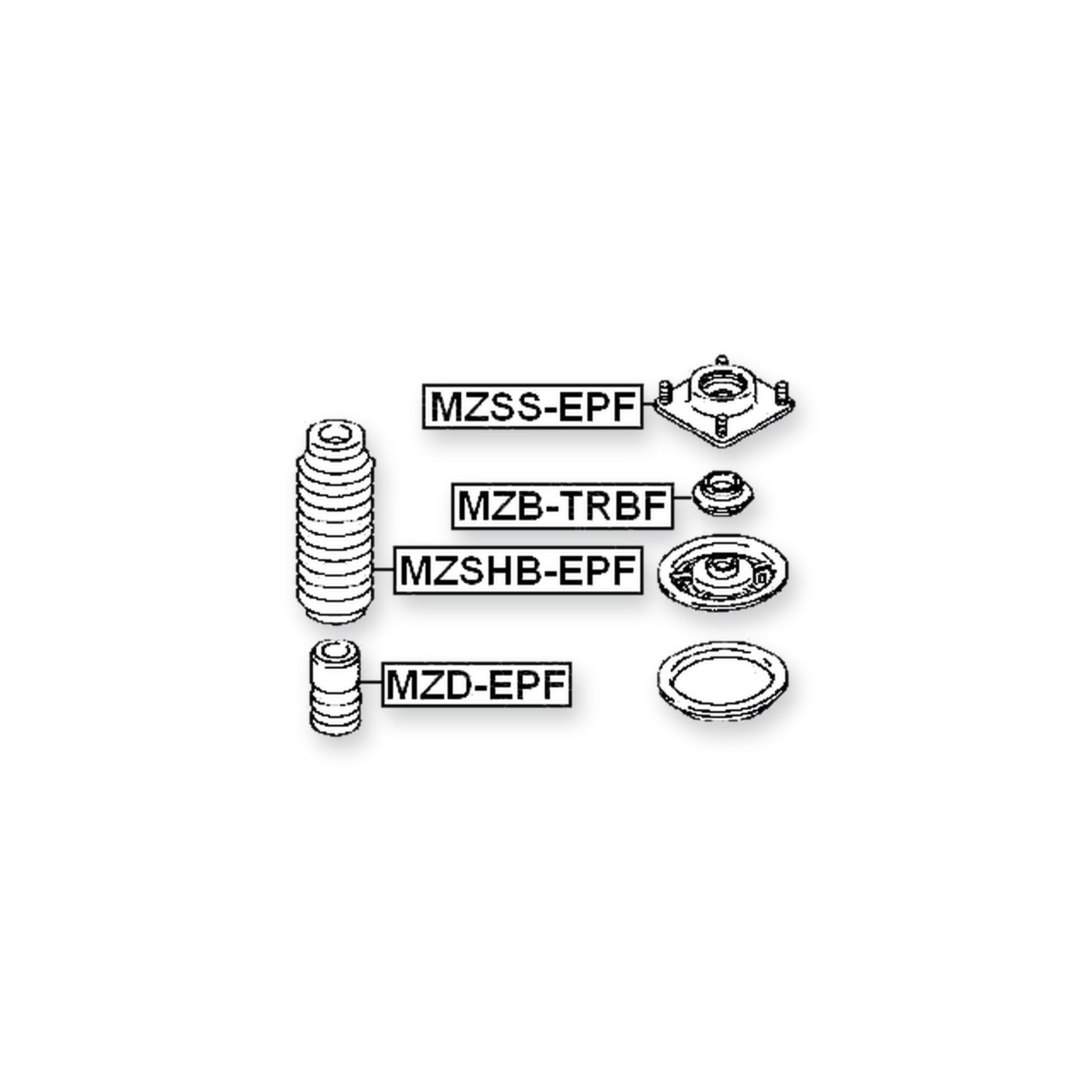 Mazda Tribute Front Shock Absorber Boot
