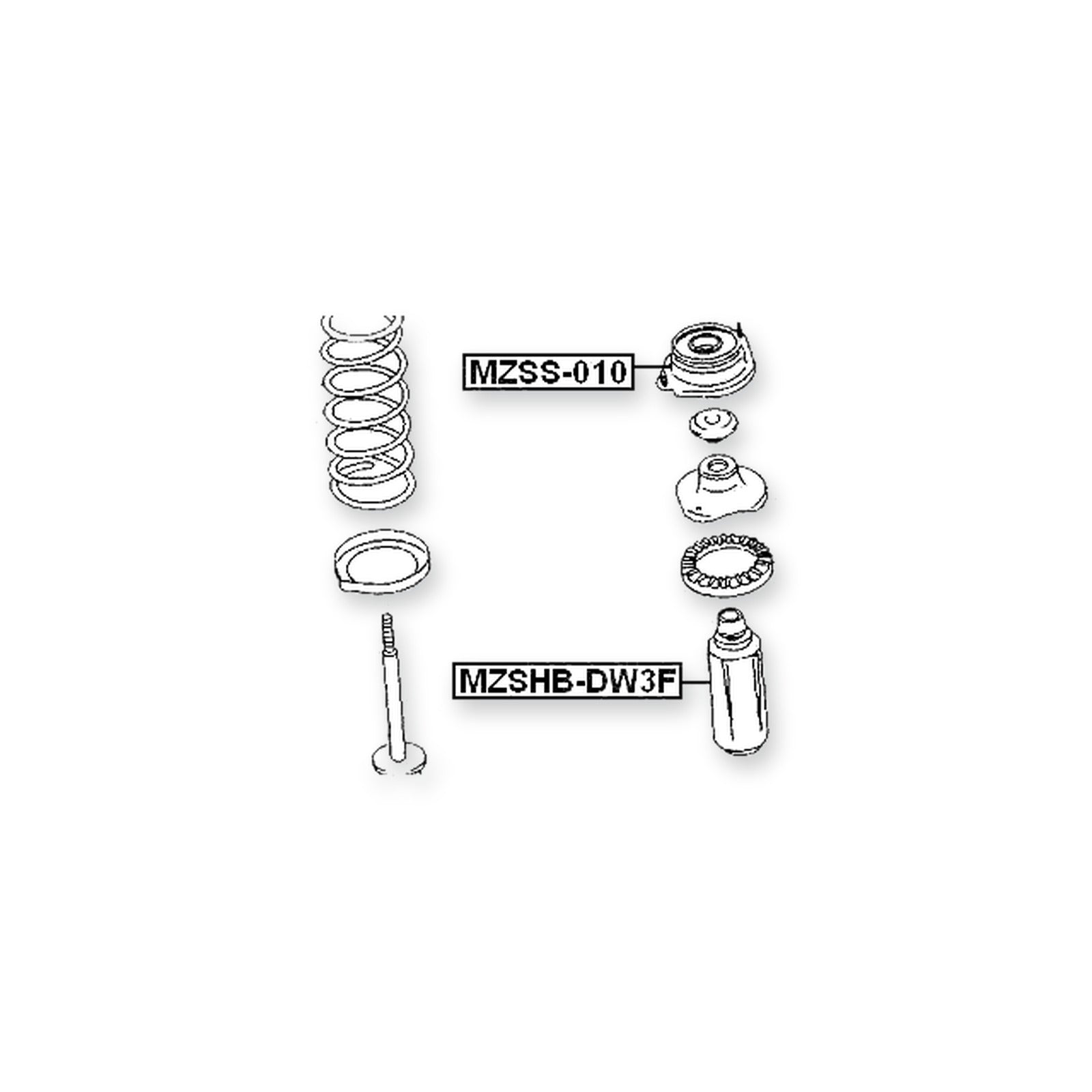 Mazda 121 Db Front Shock Absorber Mounting