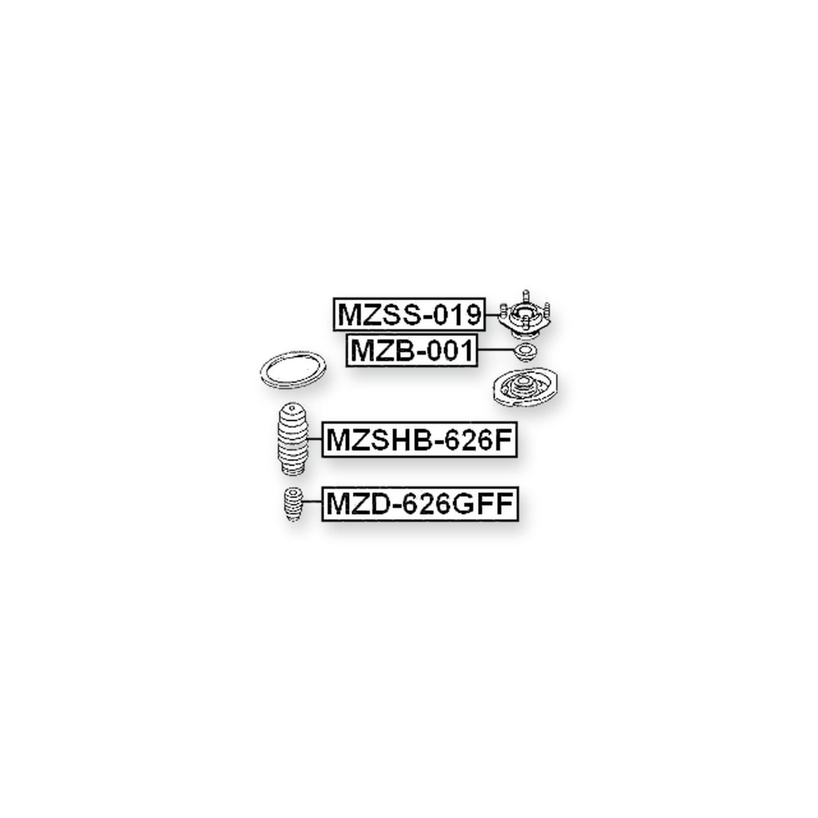 Mazda 626 Gf Front Shock Absorber Mounting