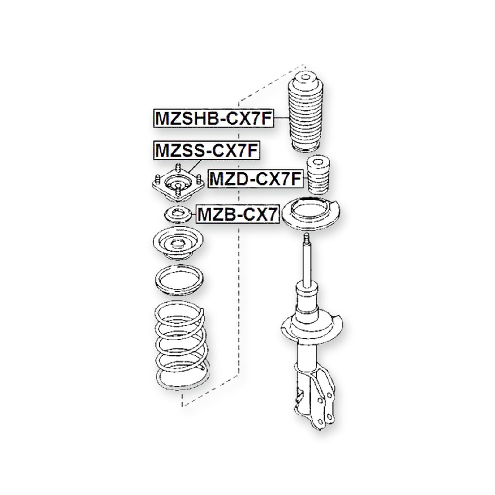 Mazda CX-7 Front Shock Absorber Mounting