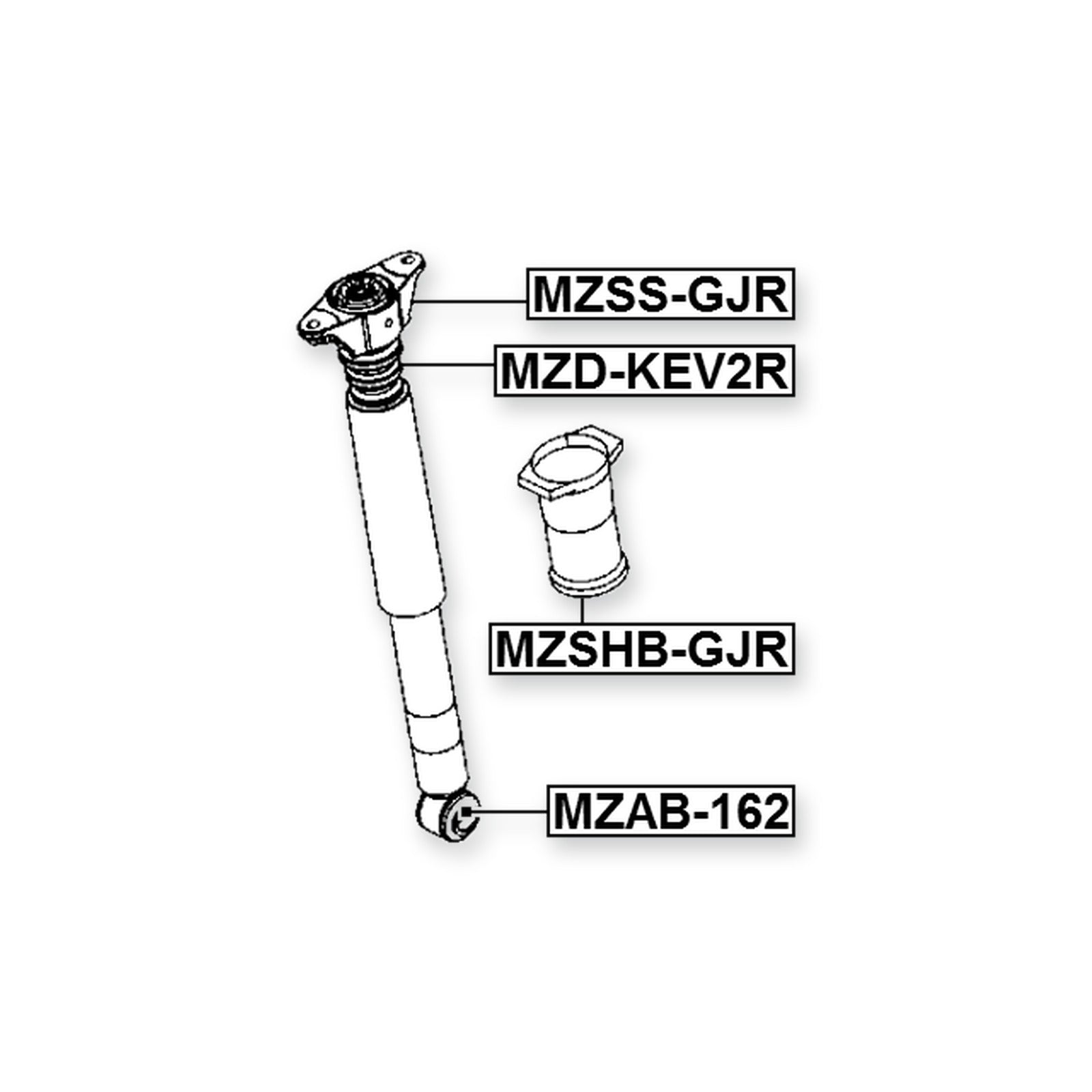 Mazda Rear Shock Absorber Mounting