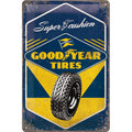 Nostalgic Art Good Year Tires Super Cushion 3D Metal Reproduction Sign 20cm