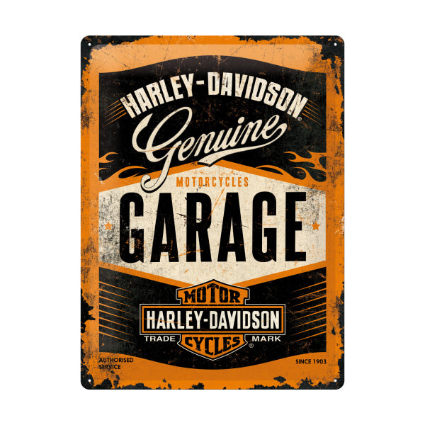 Nostalgic Art Harley Davidson Motorcycles Garage 3D Metal Reproduction Sign