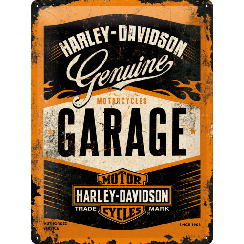Nostalgic Art Harley Davidson Motorcycles Garage 3D Metal Reproduction Sign