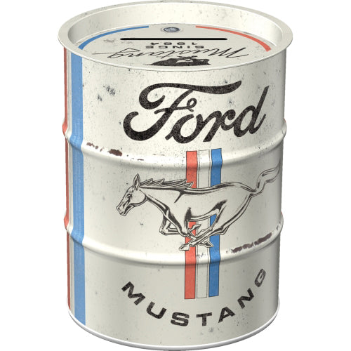 Nostalgic Art Money Box Oil Can Ford Mustang