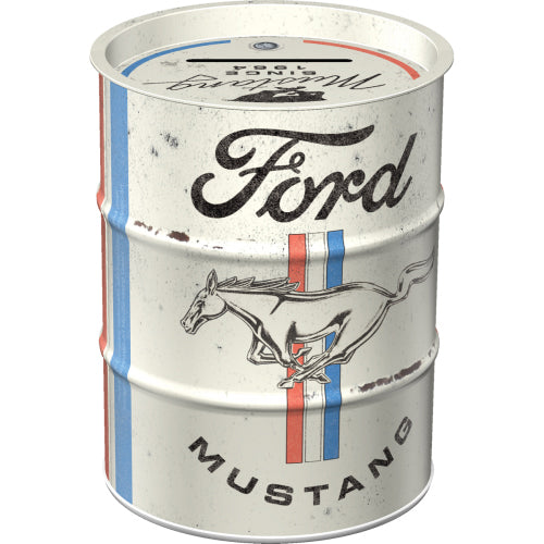 Nostalgic Art Money Box Oil Can Ford Mustang