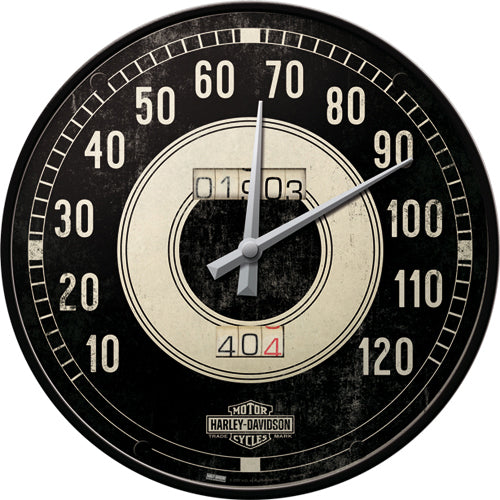 Nostalgic Art Wall Clock Harley Davidson Speedo - 30cm