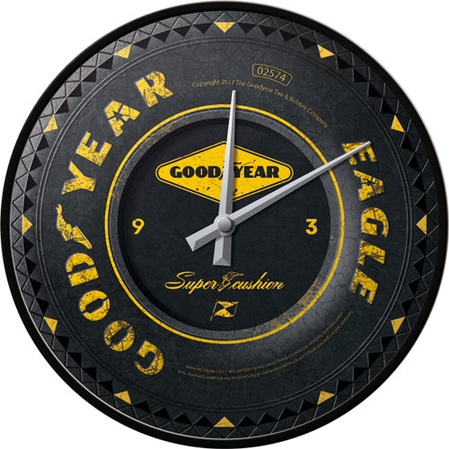 Nostalgic Art Wall Clock Goodyear Wheel - 30cm