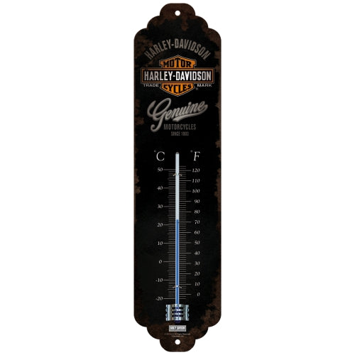 Nostalgic Art Thermometer Harley Davidson C⁰+F⁰ 6.5cm x 28cm In Hang Sell