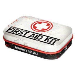 Nostalgic Art MintBox: First Aid Kit Size:4 x 6 x 1.6cm comes with sugar free