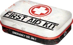 Nostalgic Art MintBox: First Aid Kit Size:4 x 6 x 1.6cm comes with sugar free