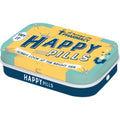 Nostalgic Art MintBox: Happy Pills Size:4 x 6 x 1.6cm comes with sugar free