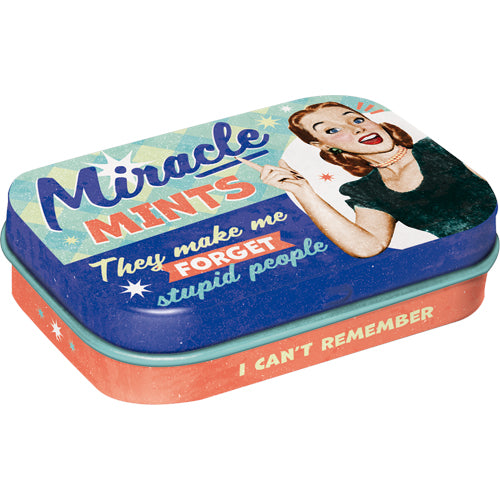 Nostalgic Art MintBox: Miracle Size:4x6 x1.6cm sugar free mints 34gm