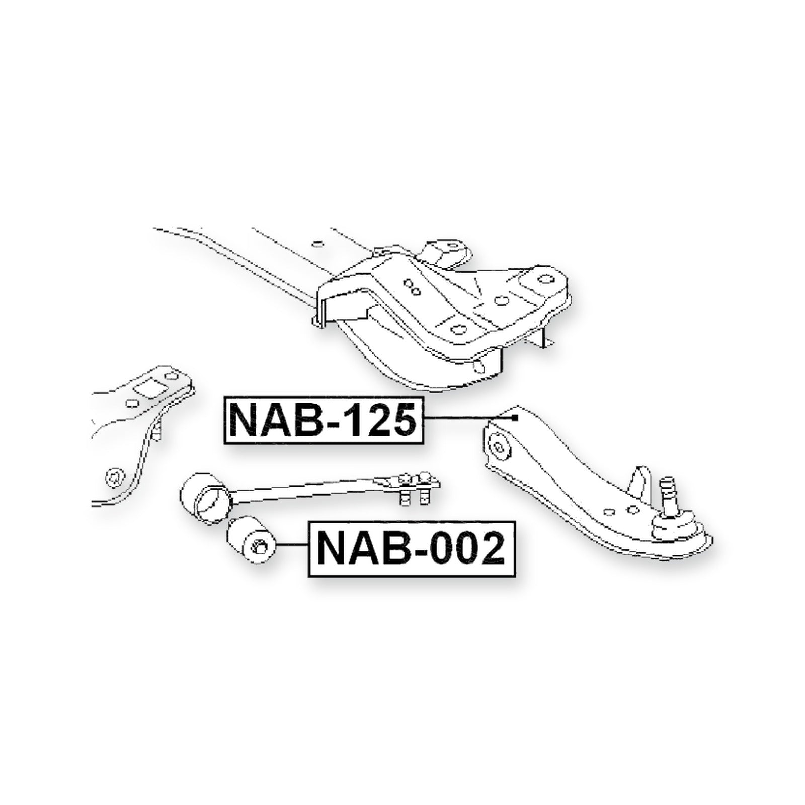 Nissan 200SX S14 Front Lower Torsion Bar Bushing (Hydro)