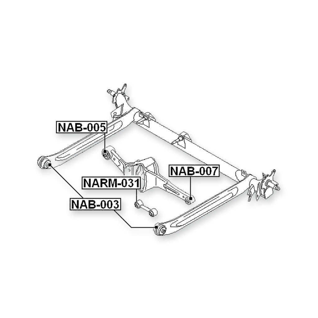 Nissan Almera B10RS Rear Left Arm Bushing