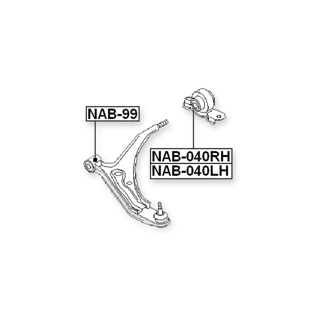 Infiniti G20 P11 Front Right Bushing, Control Arm