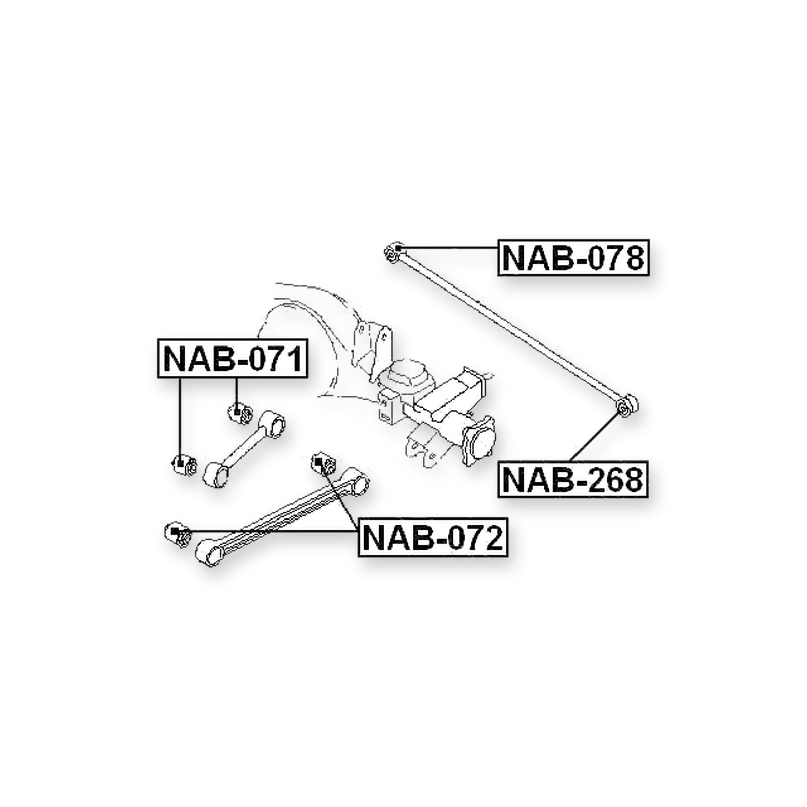 Hyundai Santa Front Trailing Rod Bushing