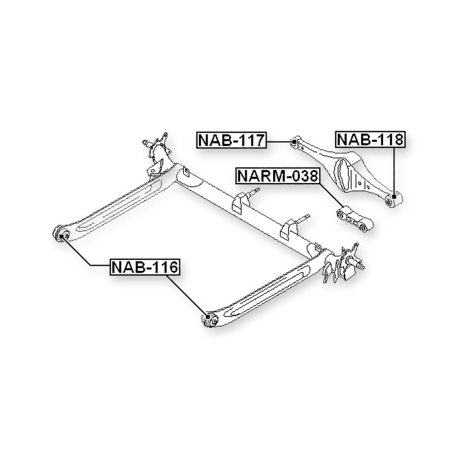 Infiniti I30/I35 CA33 Rear Crossmember Bushing