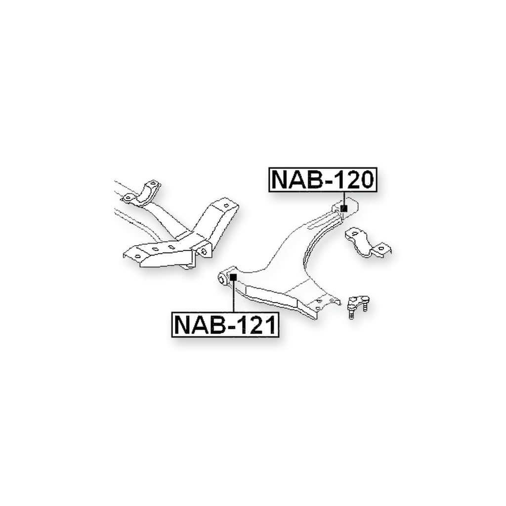 Nissan Largo W30 Front Lower Bushing, Control Arm