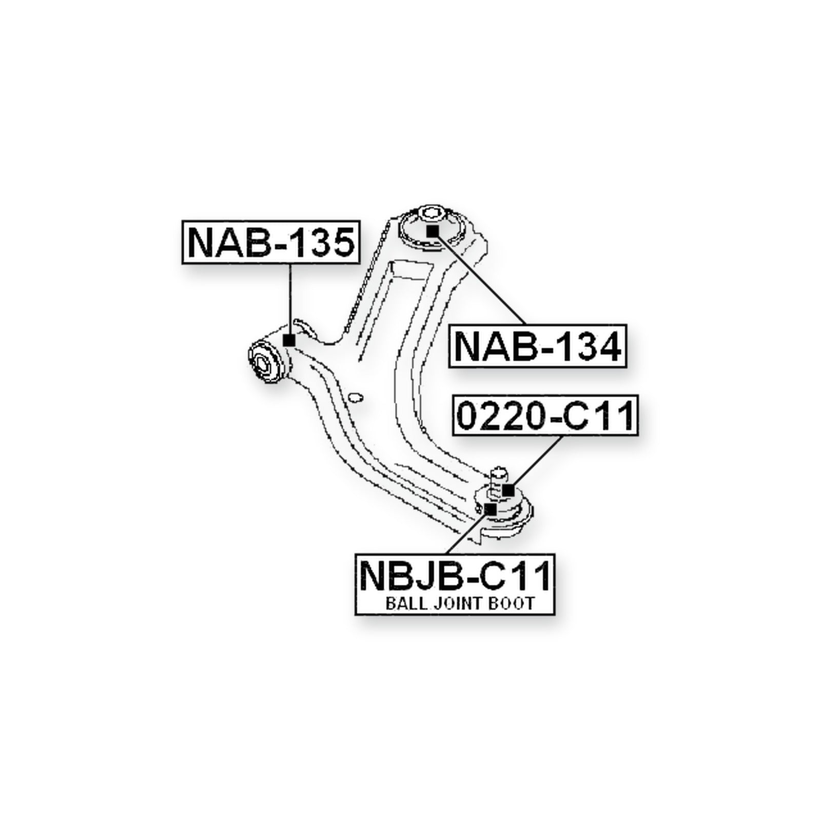 Nissan Ad/Ad Expert VY12 Front Lower Bushing, Control Arm