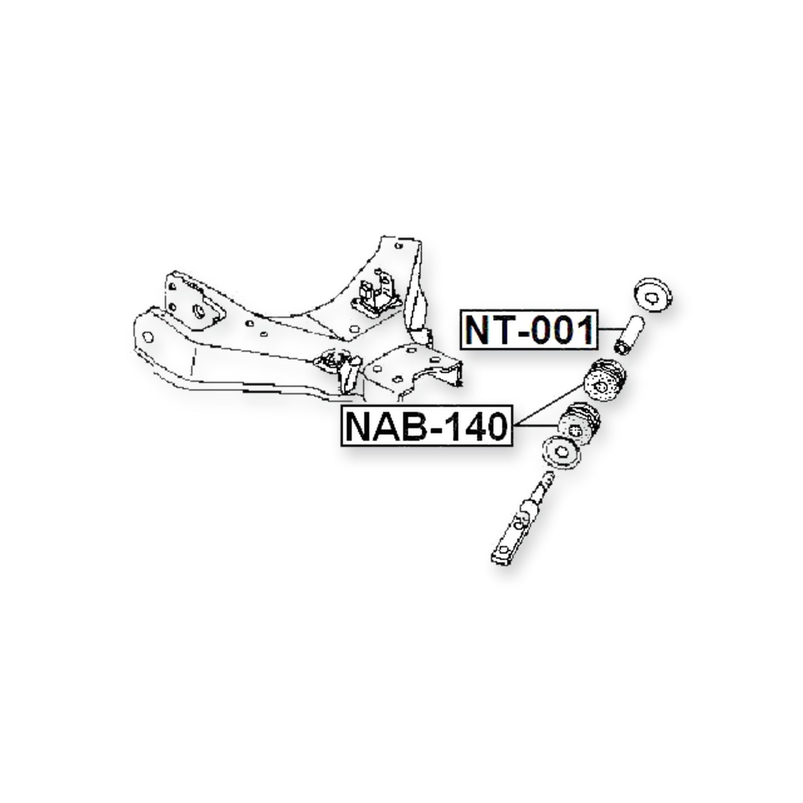 Nissan Atlas/Atlas/Condor F22 Front Lower Bushing, Control Arm
