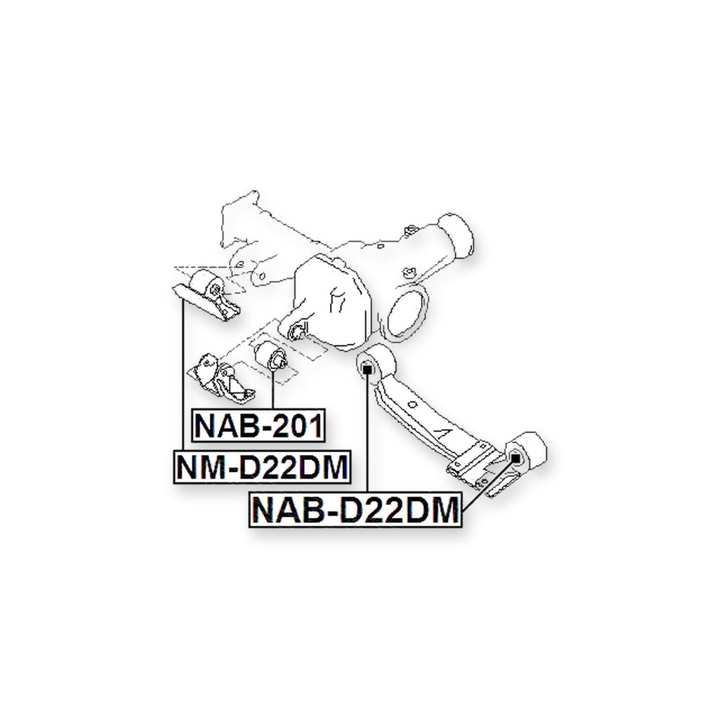 Nissan Datsun D21 Front Differential Bushing