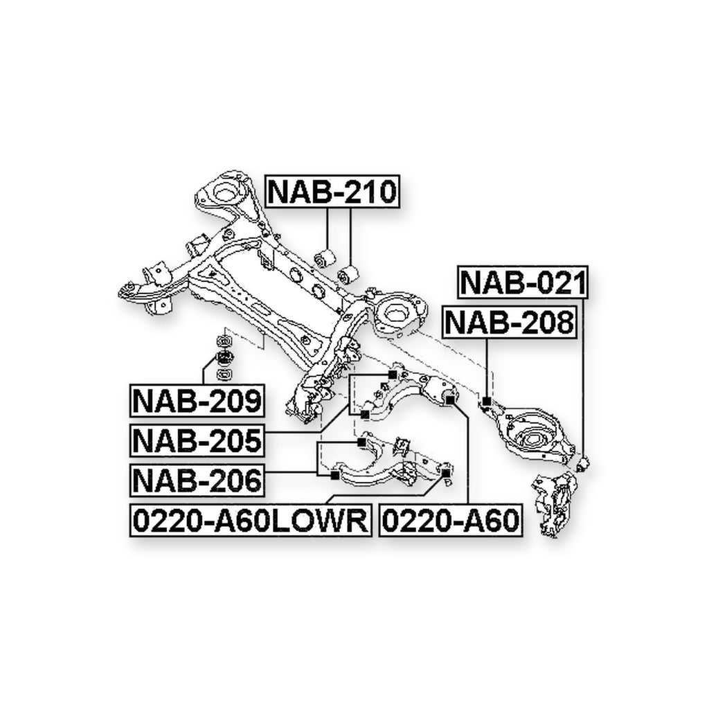 Nissan 350Z Z33 Rear Crossmember Bushing