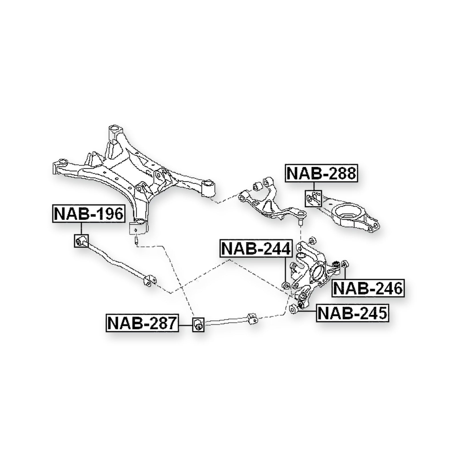 Nissan Altima Coupe CL32 Front Trailing Rod Bushing