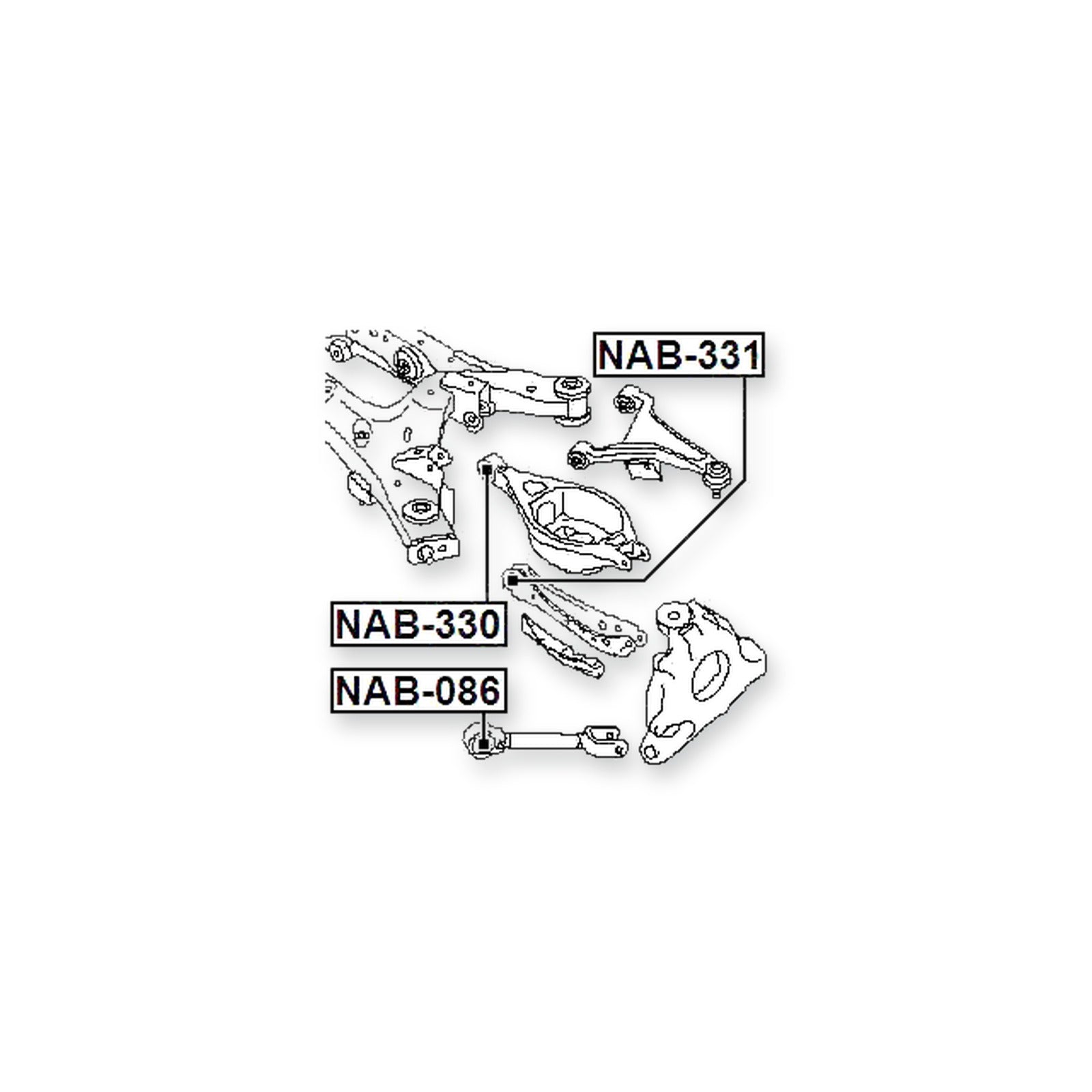 Nissan Q60/G Convertib HV36 Rear Transverse Rod Bushing